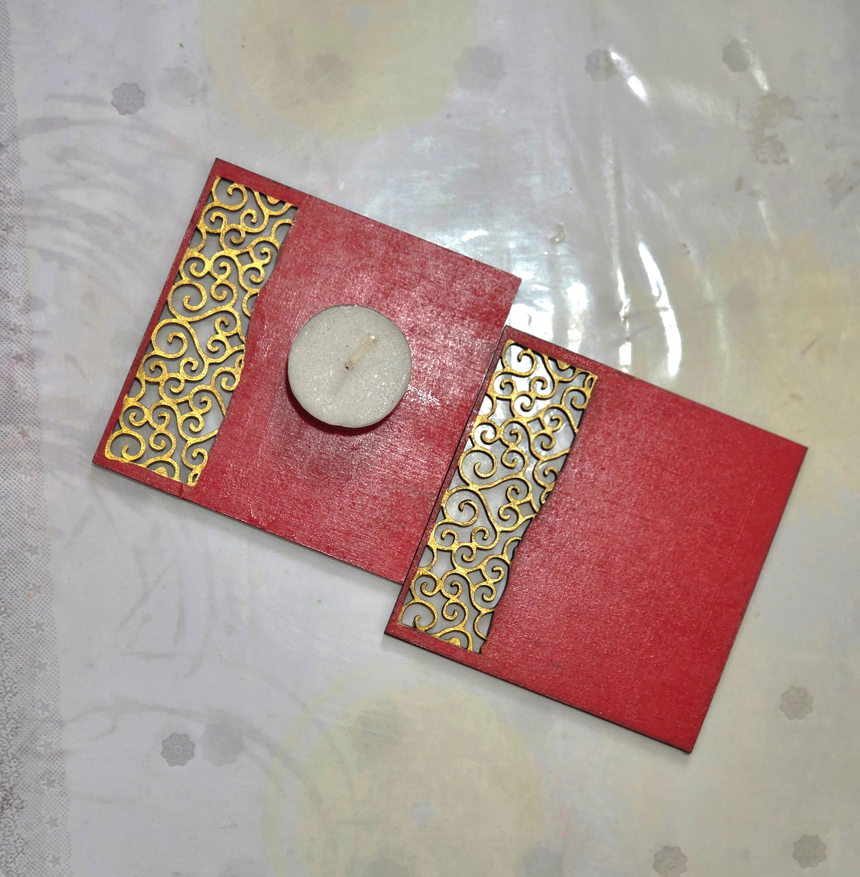 Designer square tealight holder