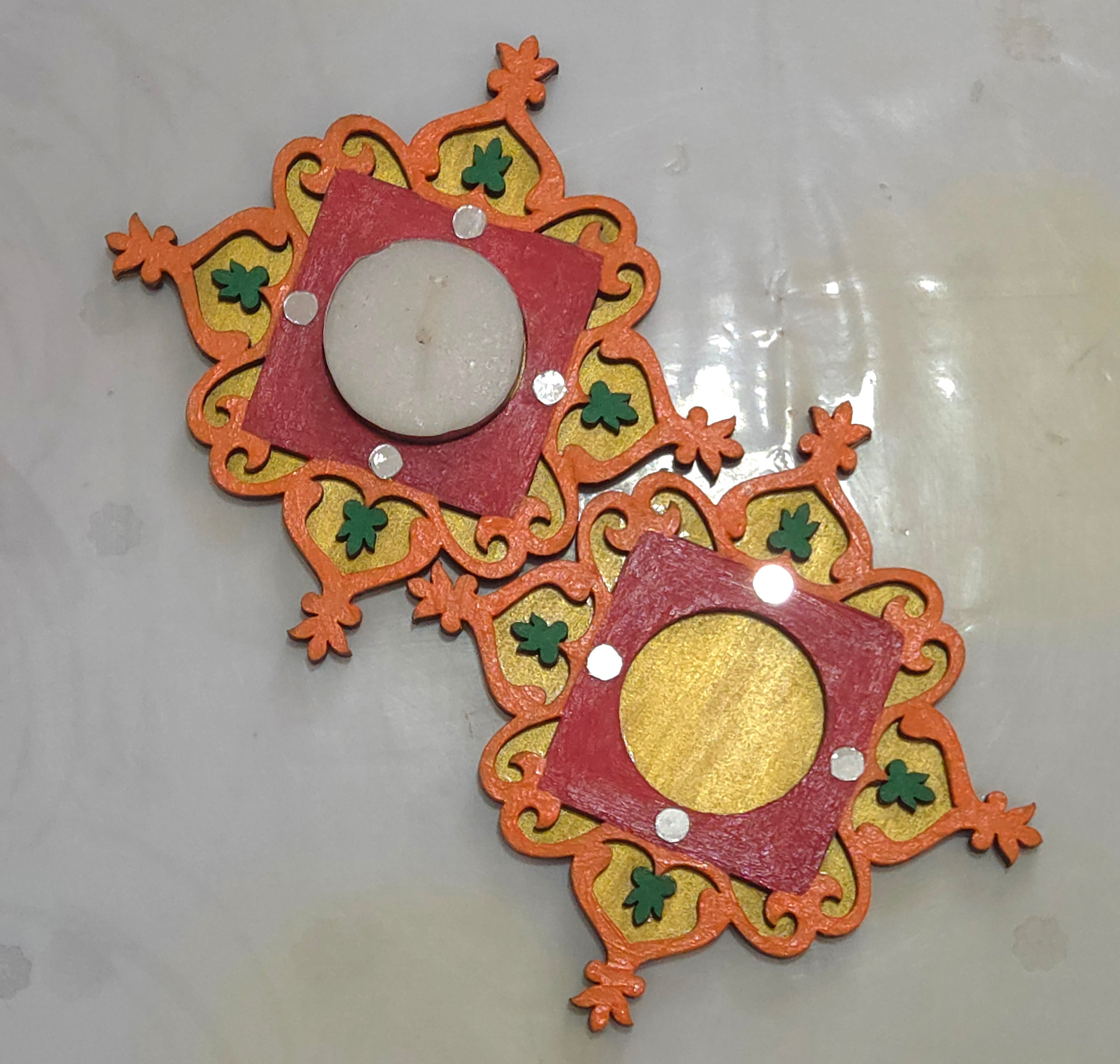 Designer square tealight holder