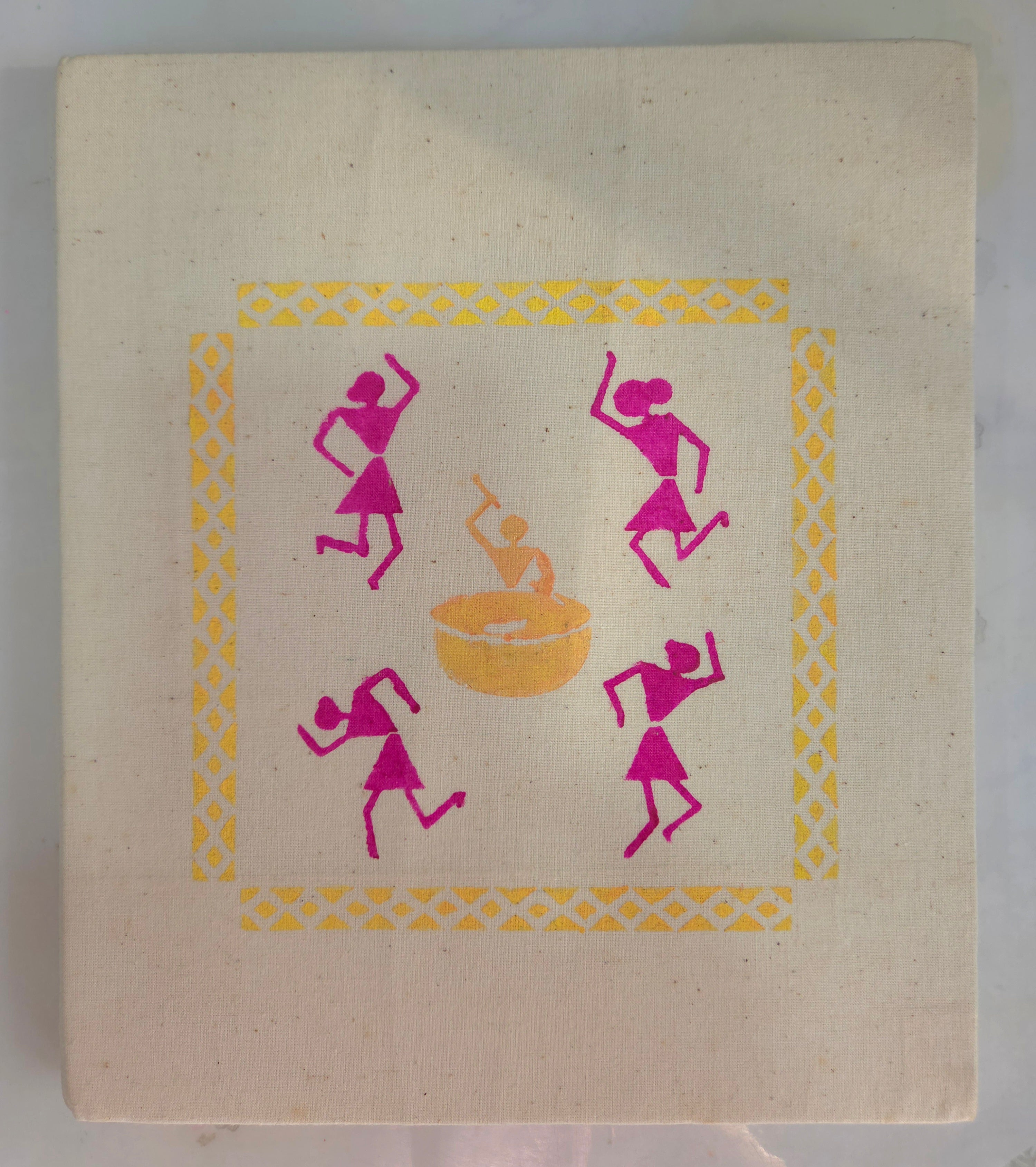 Warli design handmade paper sketch book