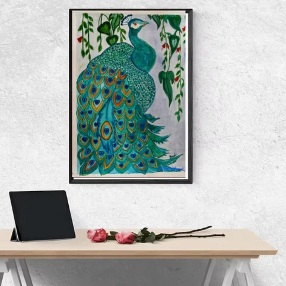 Peacock in green