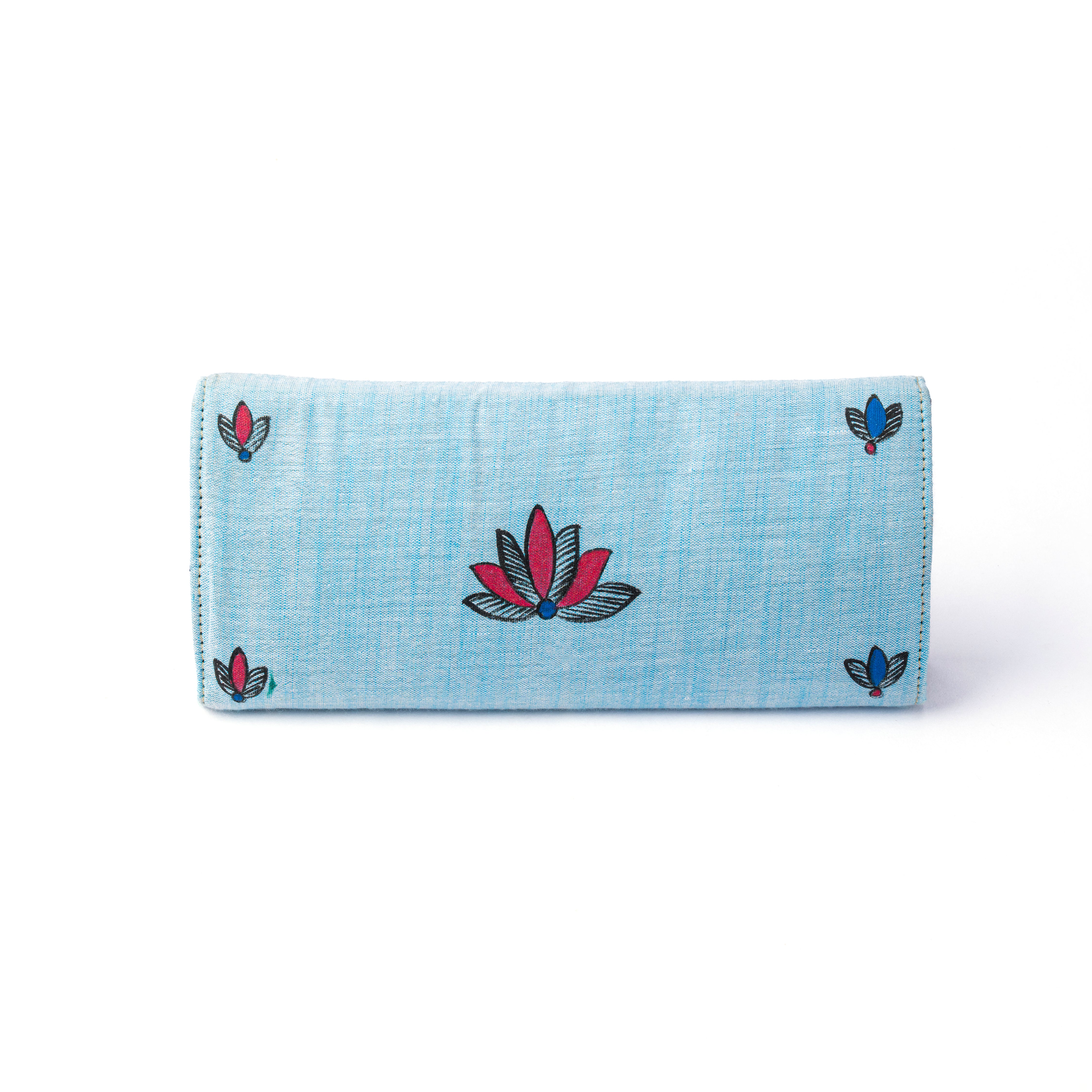 Madhubani khadi cotton clutch