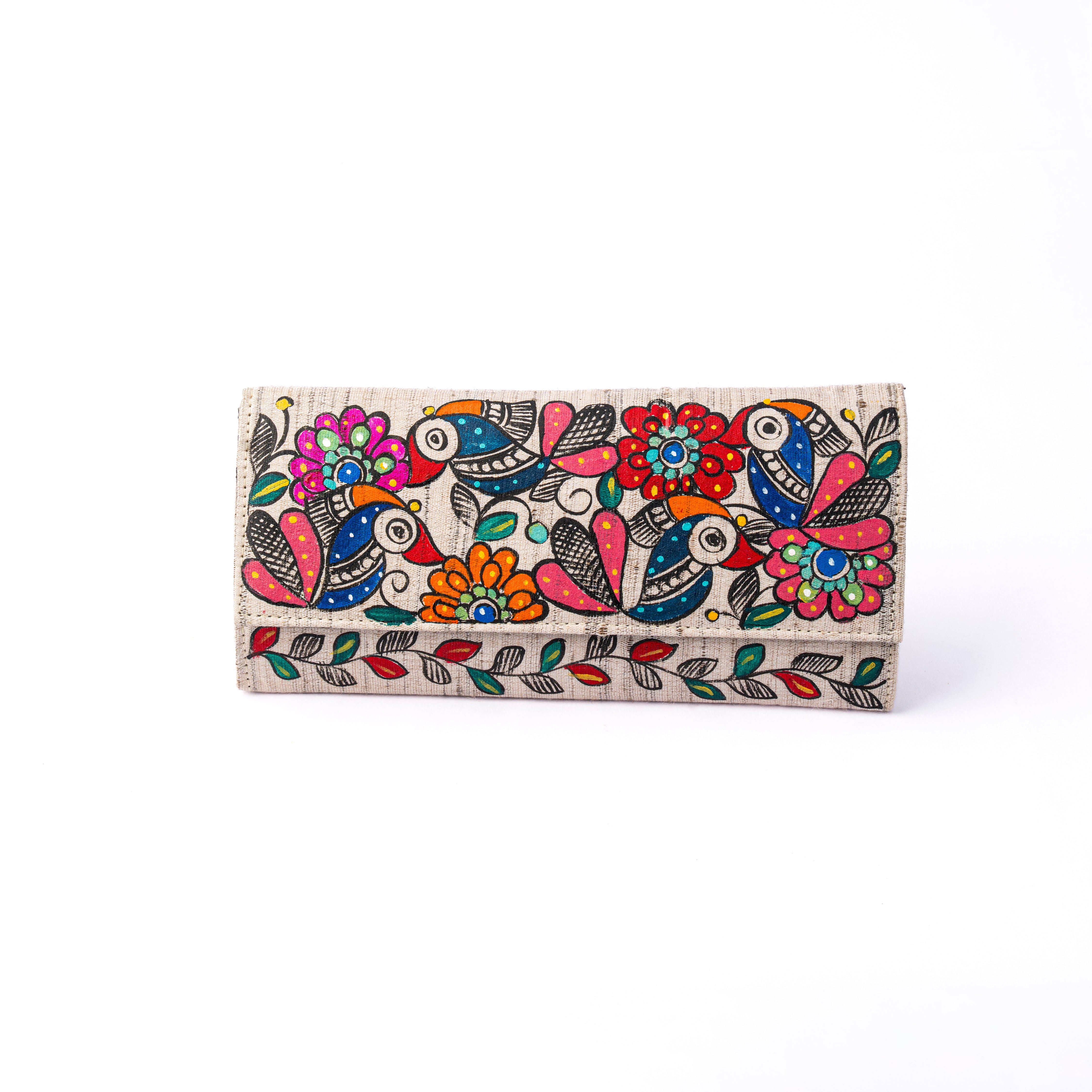Madhubani horizontal clutch (Four birds)