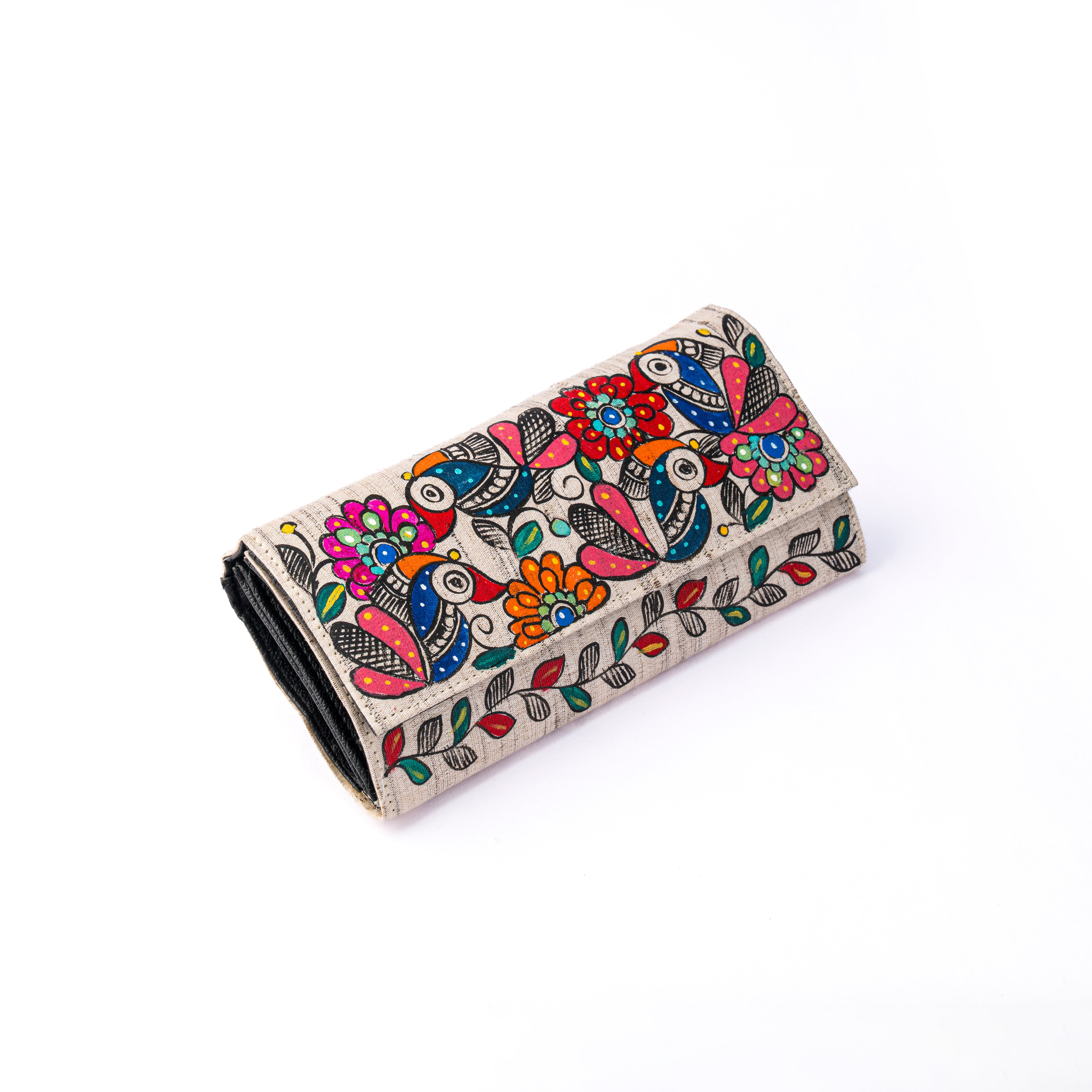 Madhubani horizontal clutch (Four birds)