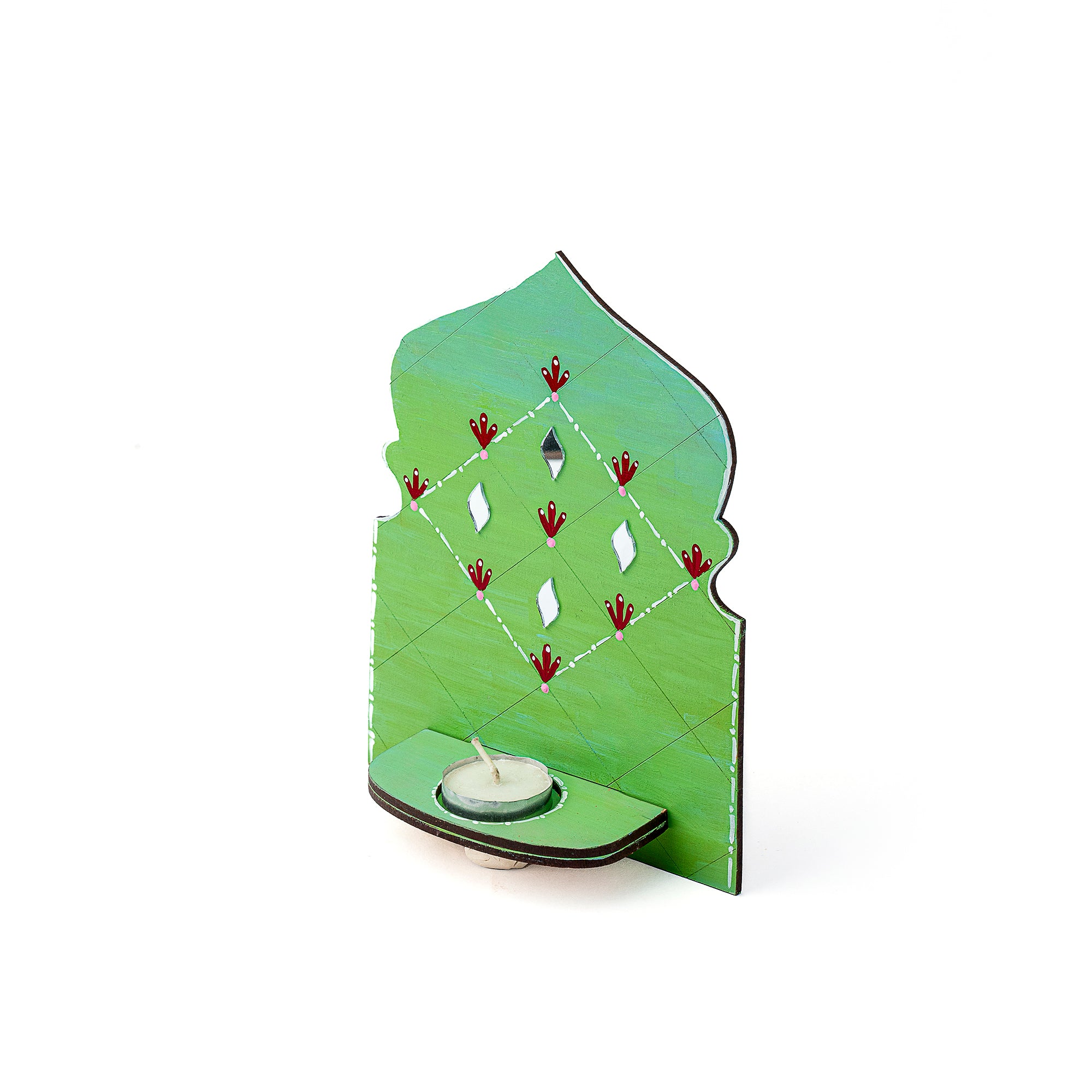 Panaromic tealight holder (Green)