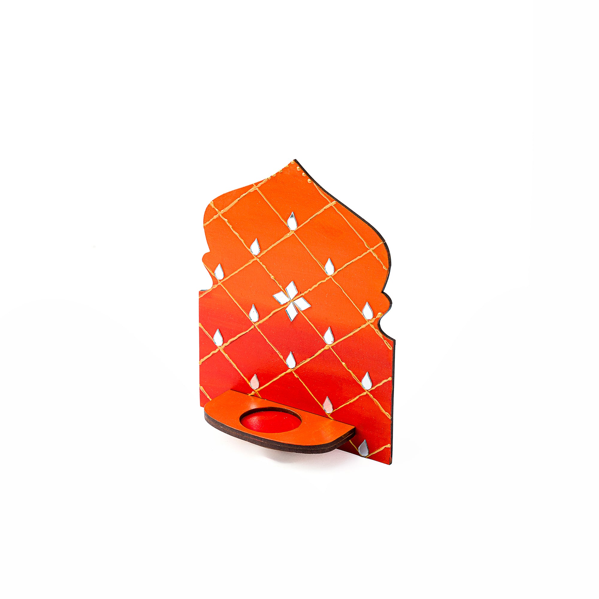 Panaromic tealight holder (Orange)