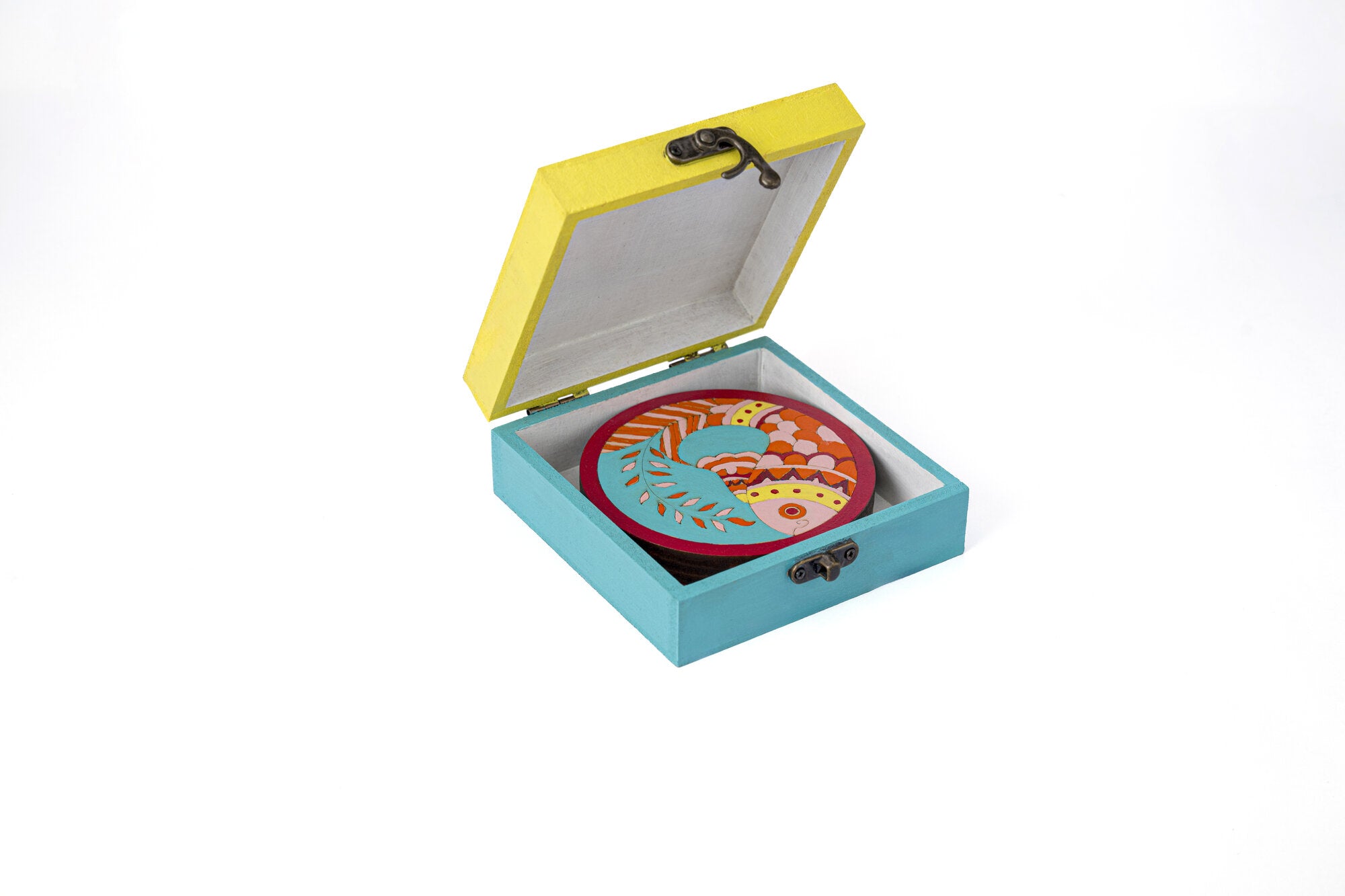 Box Fish Insignia coaster set of 4