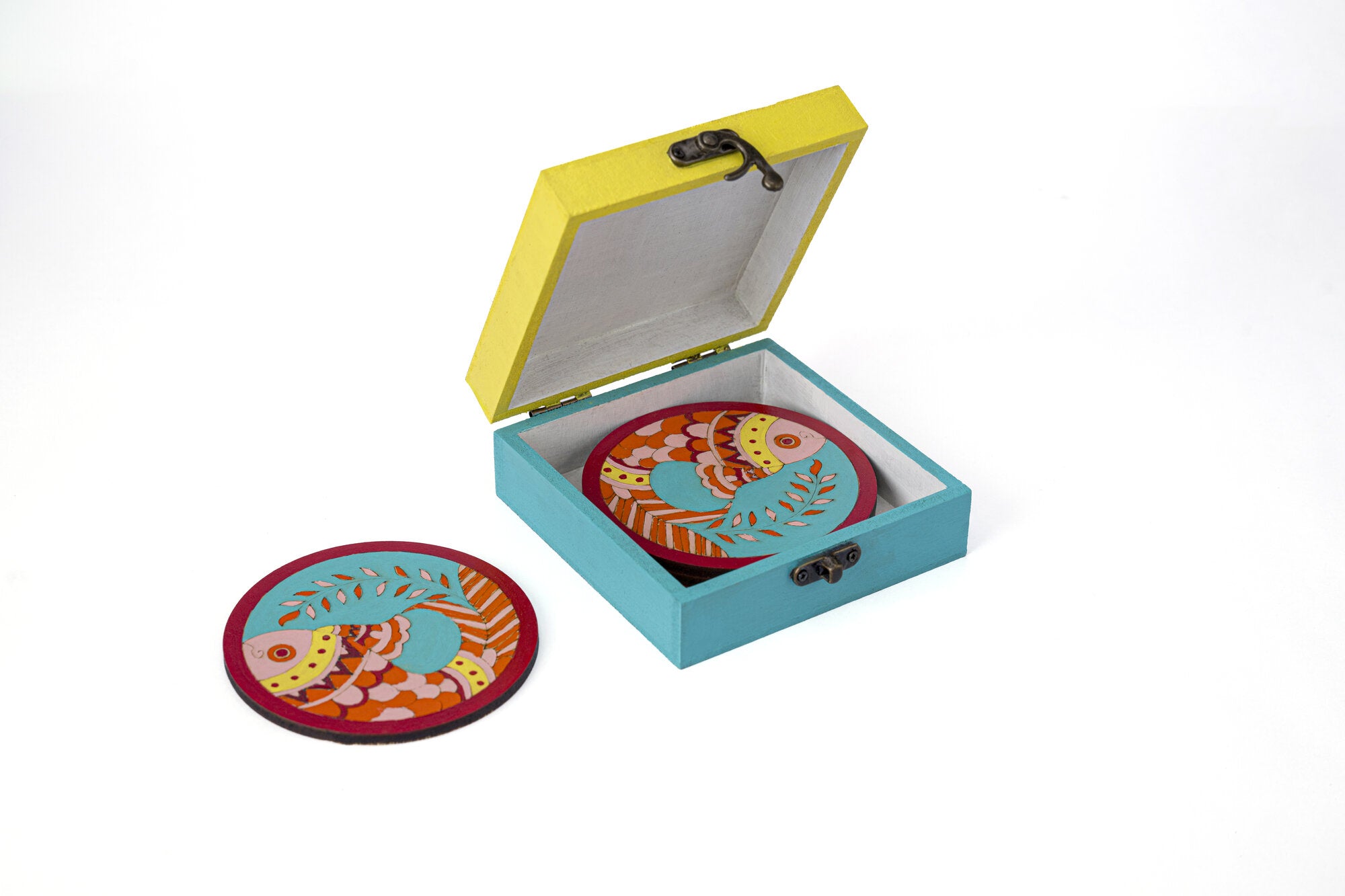 Box Fish Insignia coaster set of 4