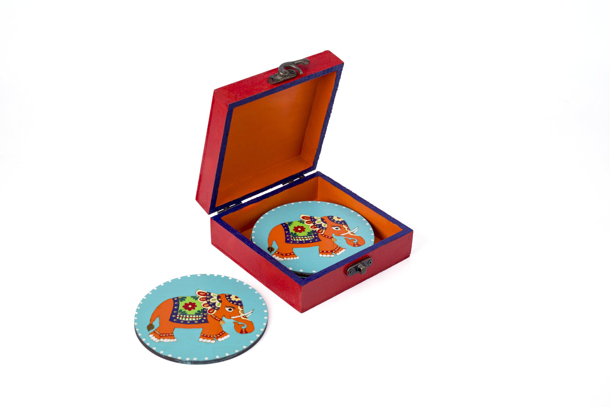 Box Elephant Insignia coaster set of 4