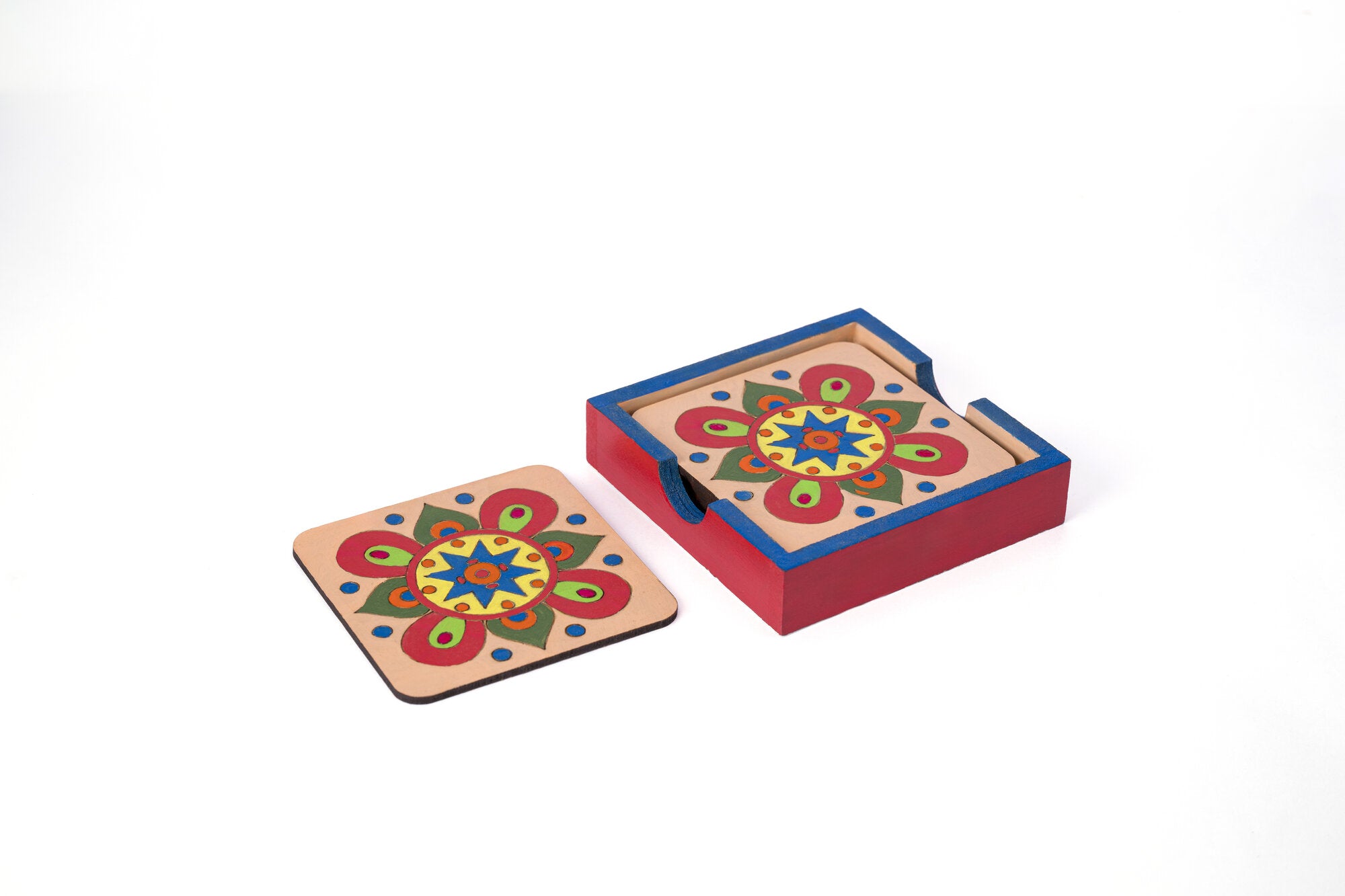 Mandala coaster set of 6 (Pattern 1)