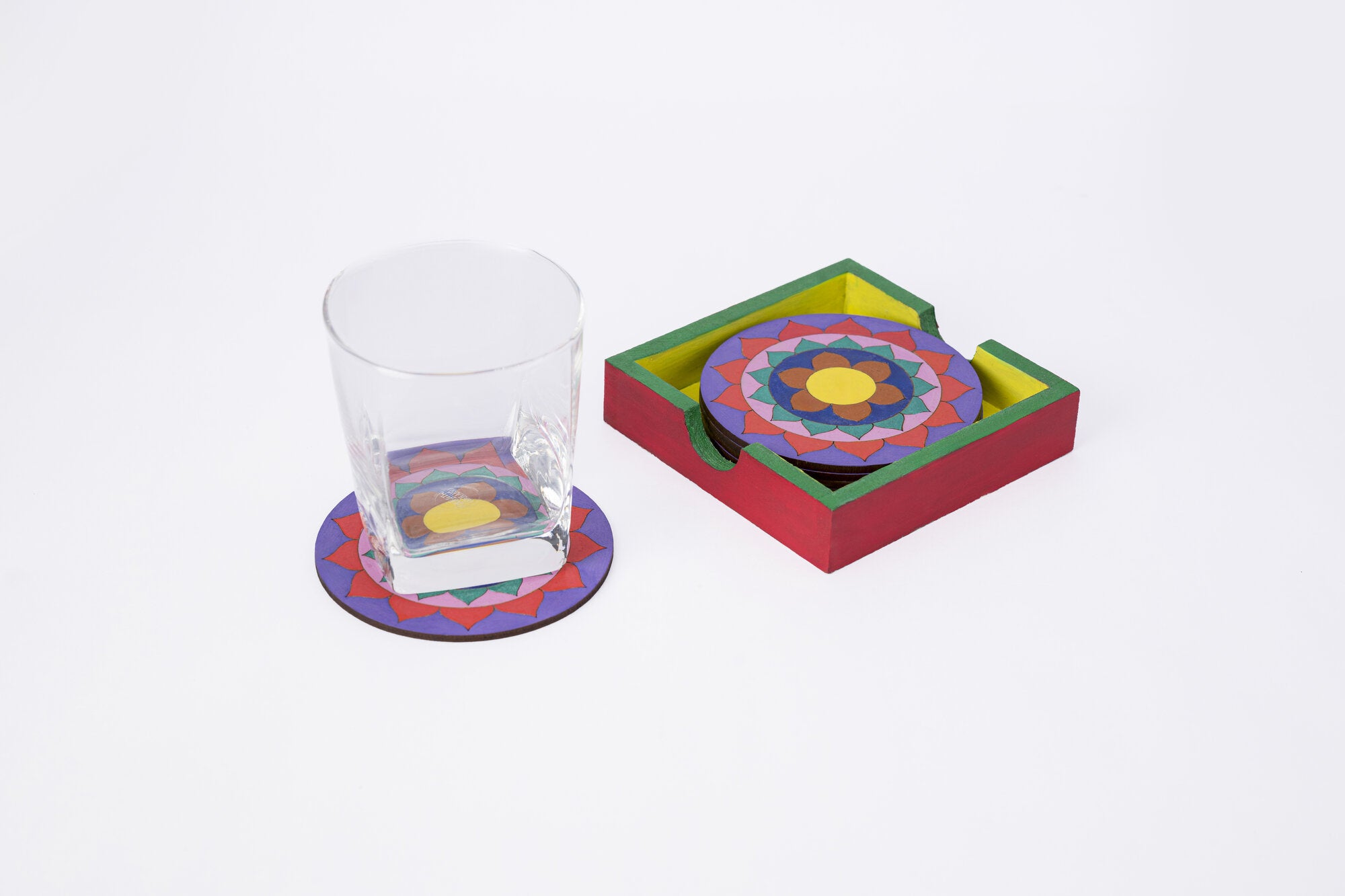 Mandala coaster set of 6 (Pattern 2)