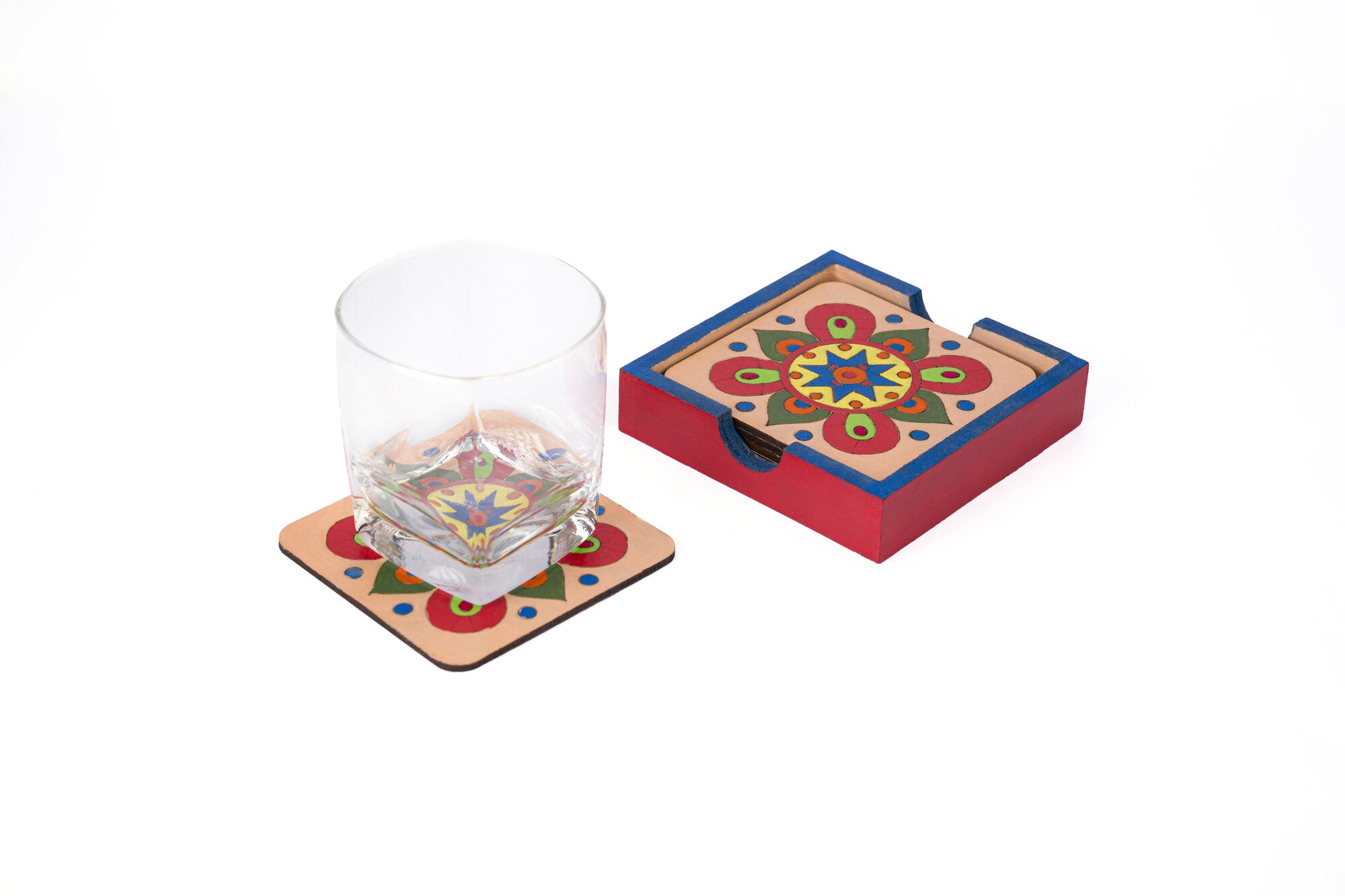Mandala coaster set of 6 (Pattern 1)