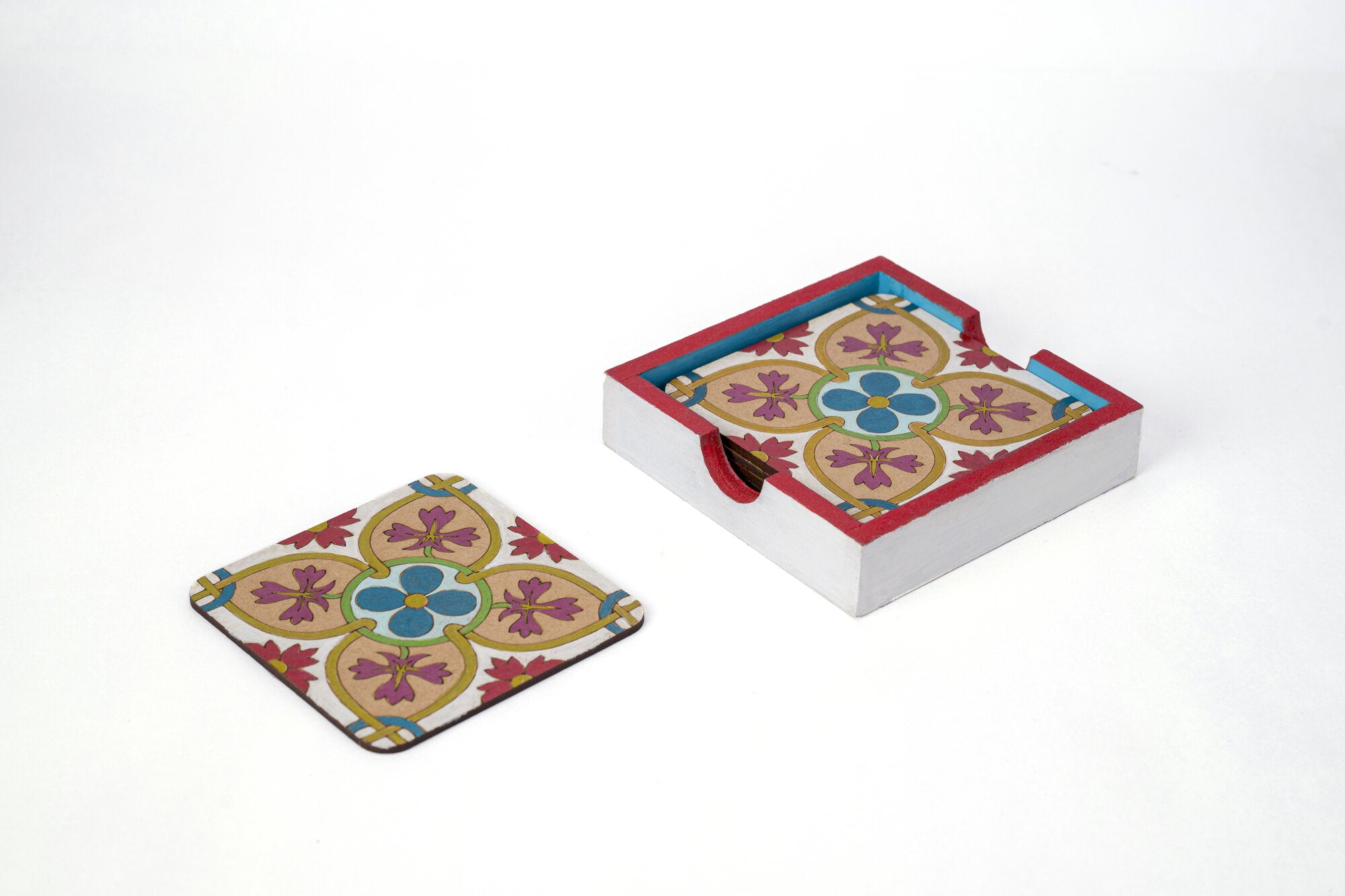 Spanish tile coaster set of 6
