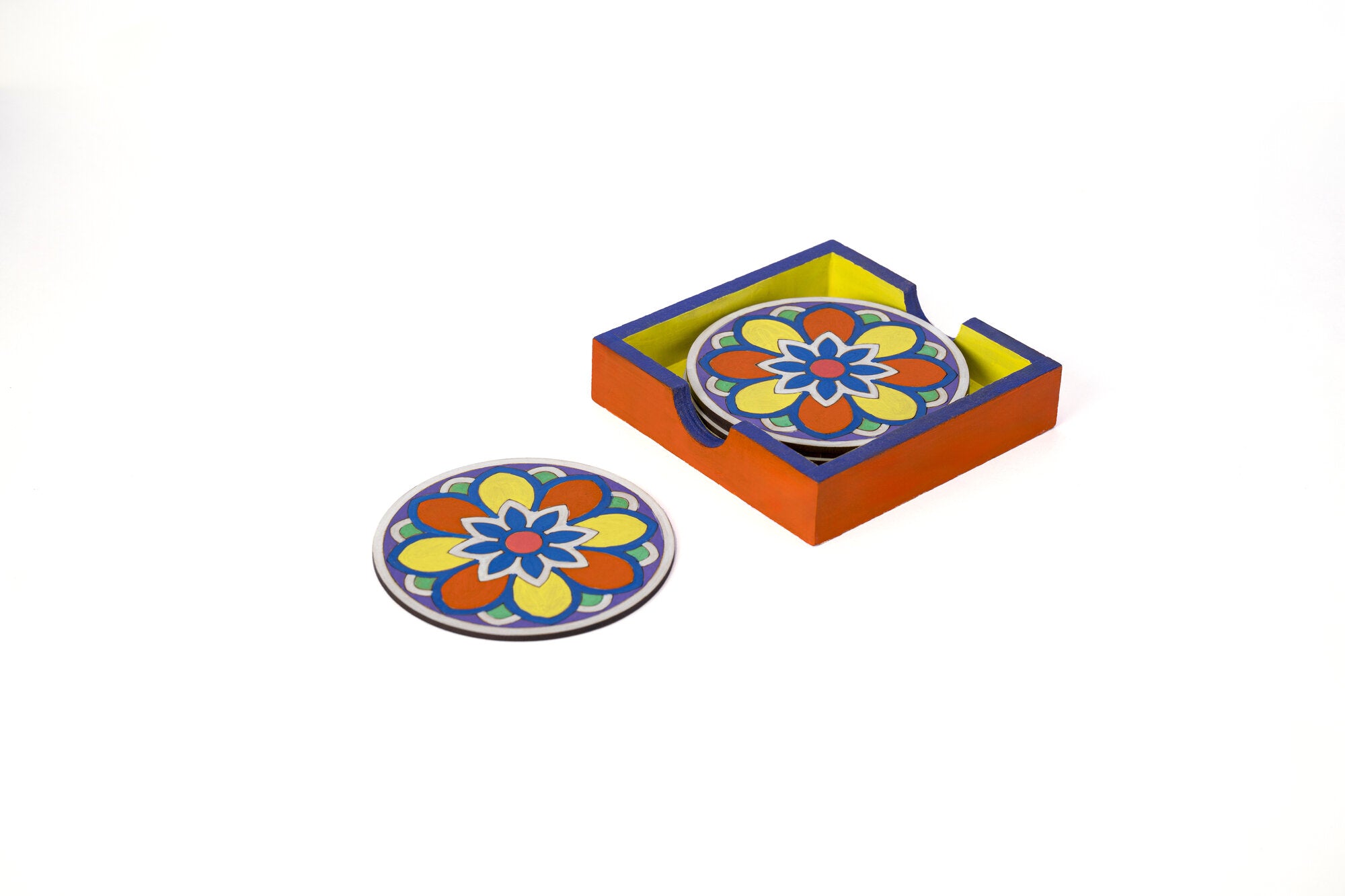 Mandala coaster set of 6 (Pattern 3)