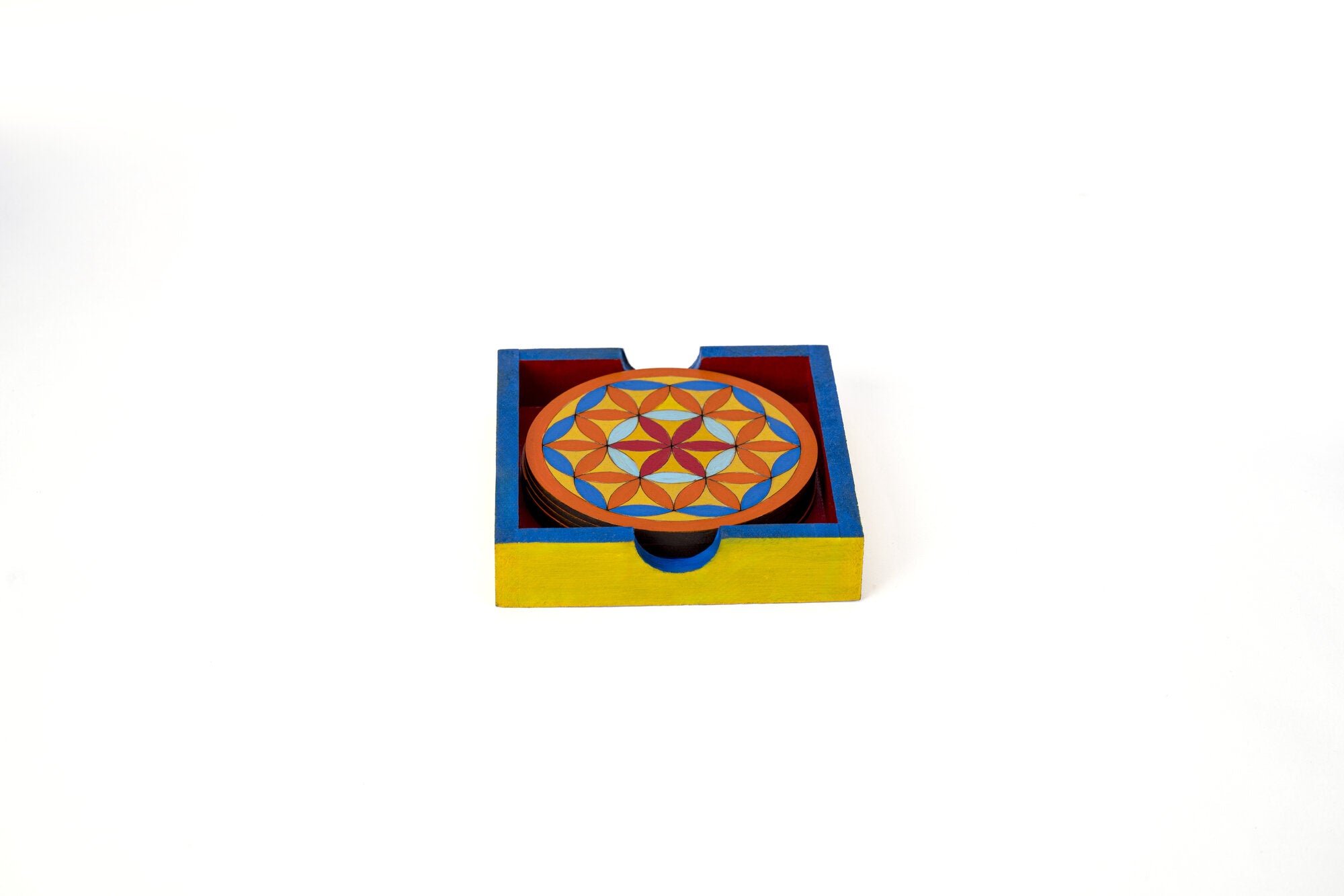 Flos Vitae coaster set of 6 (Pattern 1)