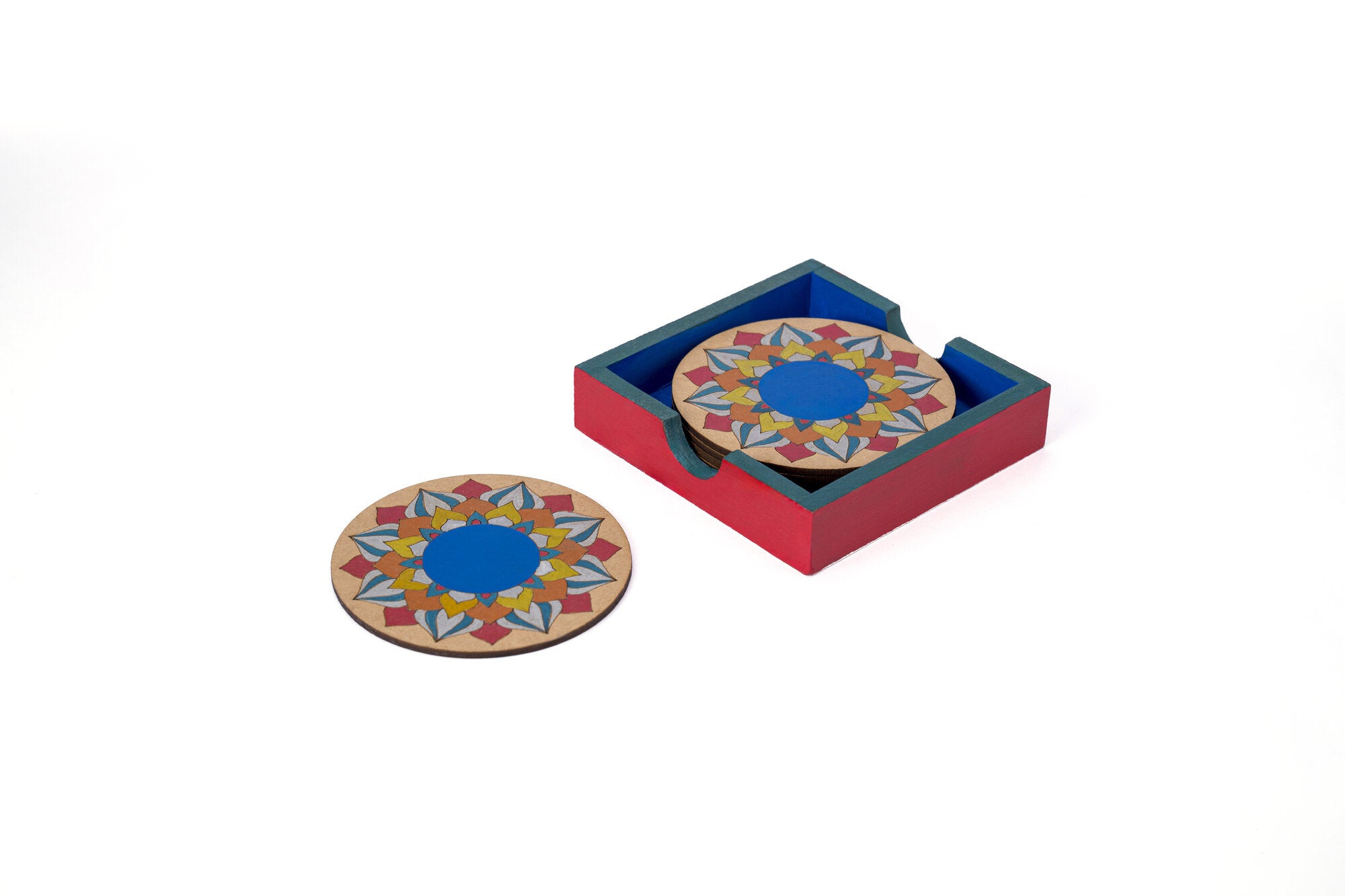 Mandala coaster set of 6 (Pattern 4)