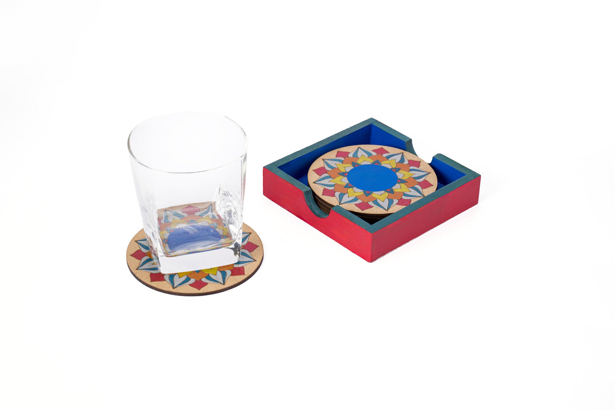 Mandala coaster set of 6 (Pattern 4)