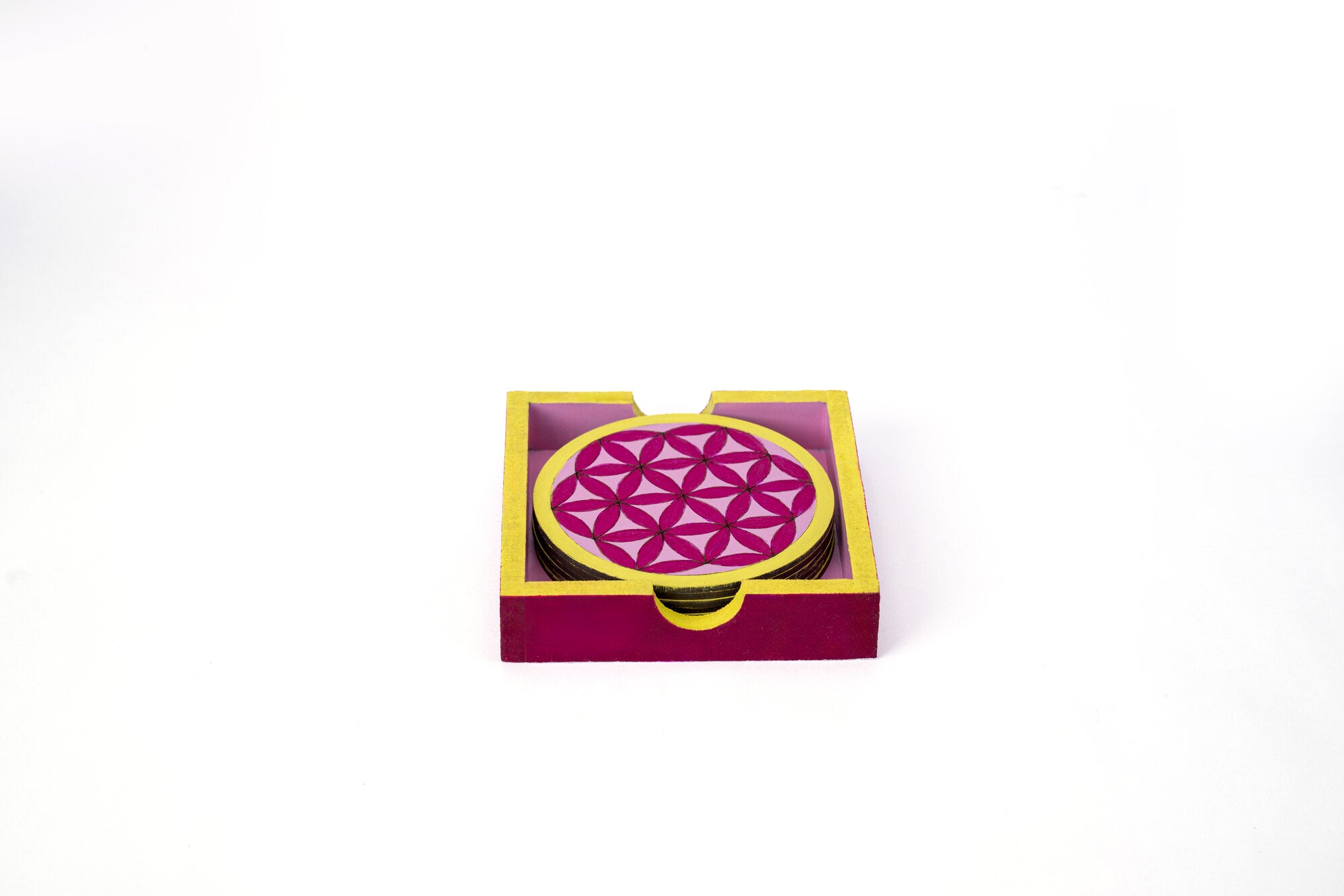 Flos Vitae coaster set of 6 (Pattern 2)