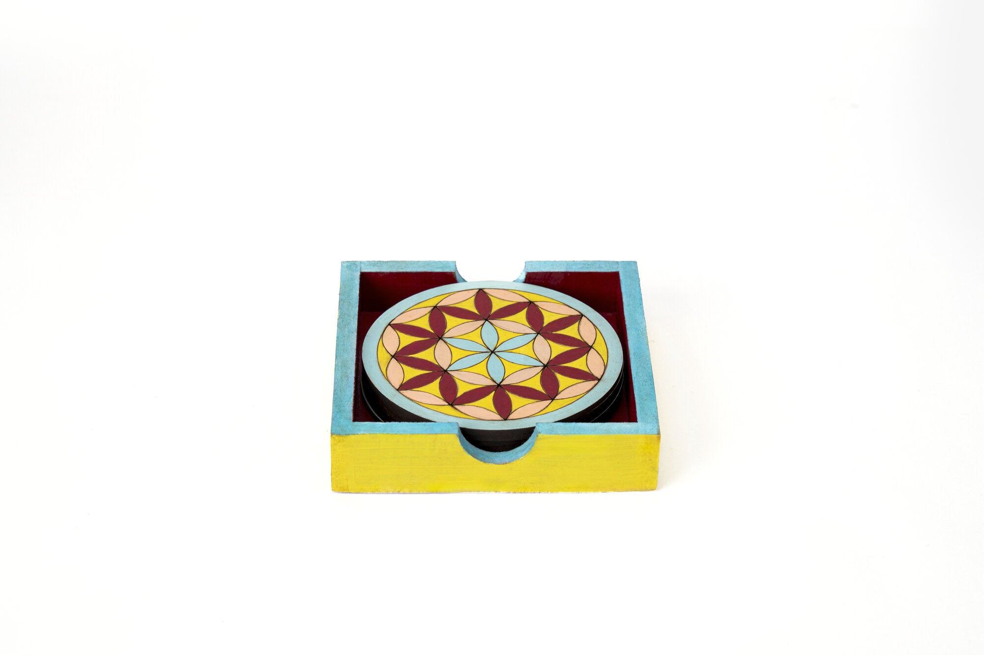 Flos Vitae coaster set of 6 (Pattern 3)