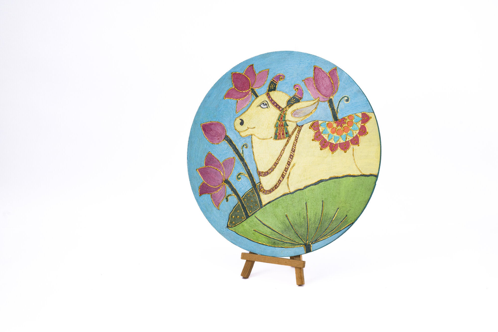 Pichwai radial (Sky blue)