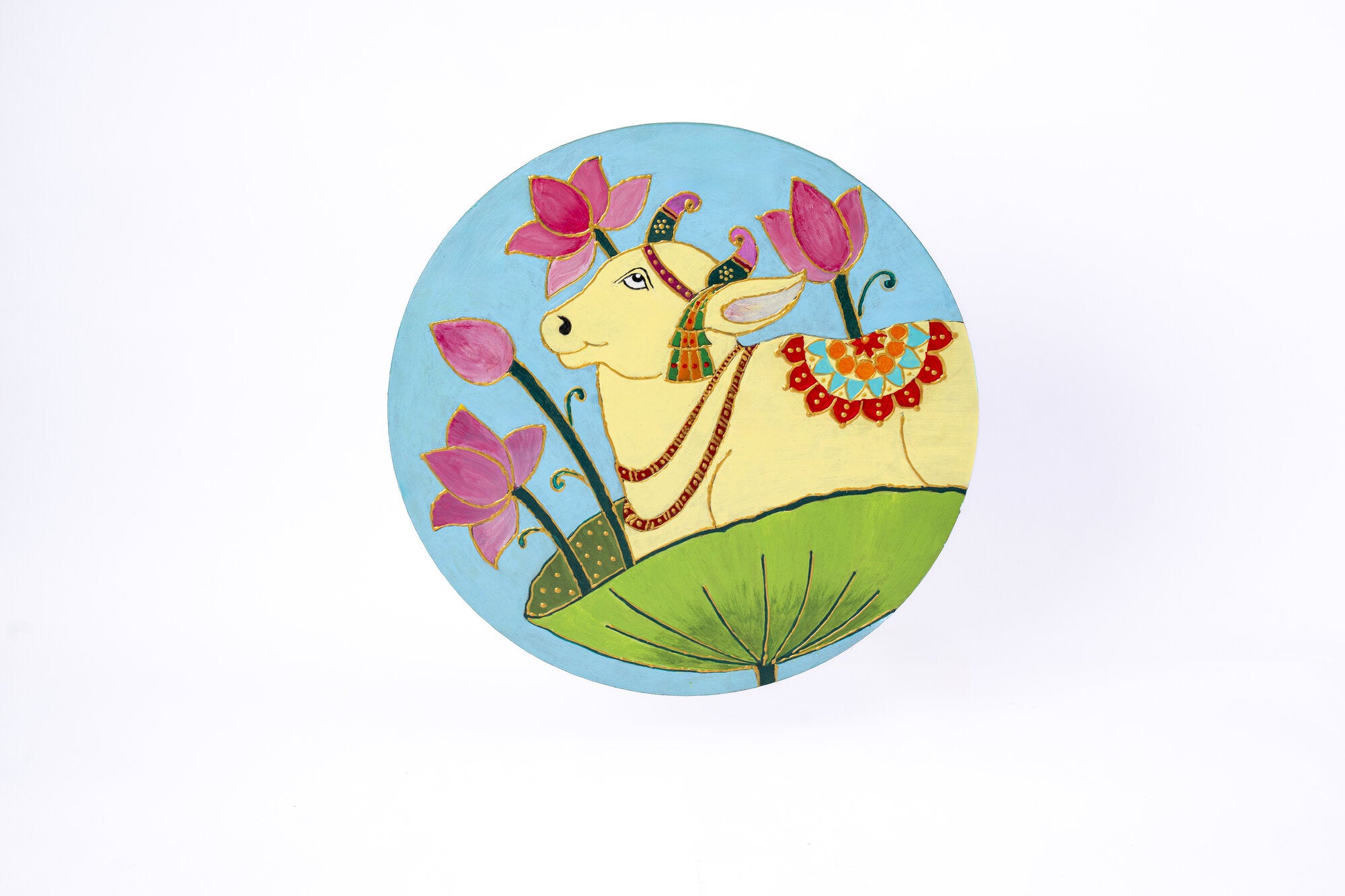 Pichwai radial (Sky blue)