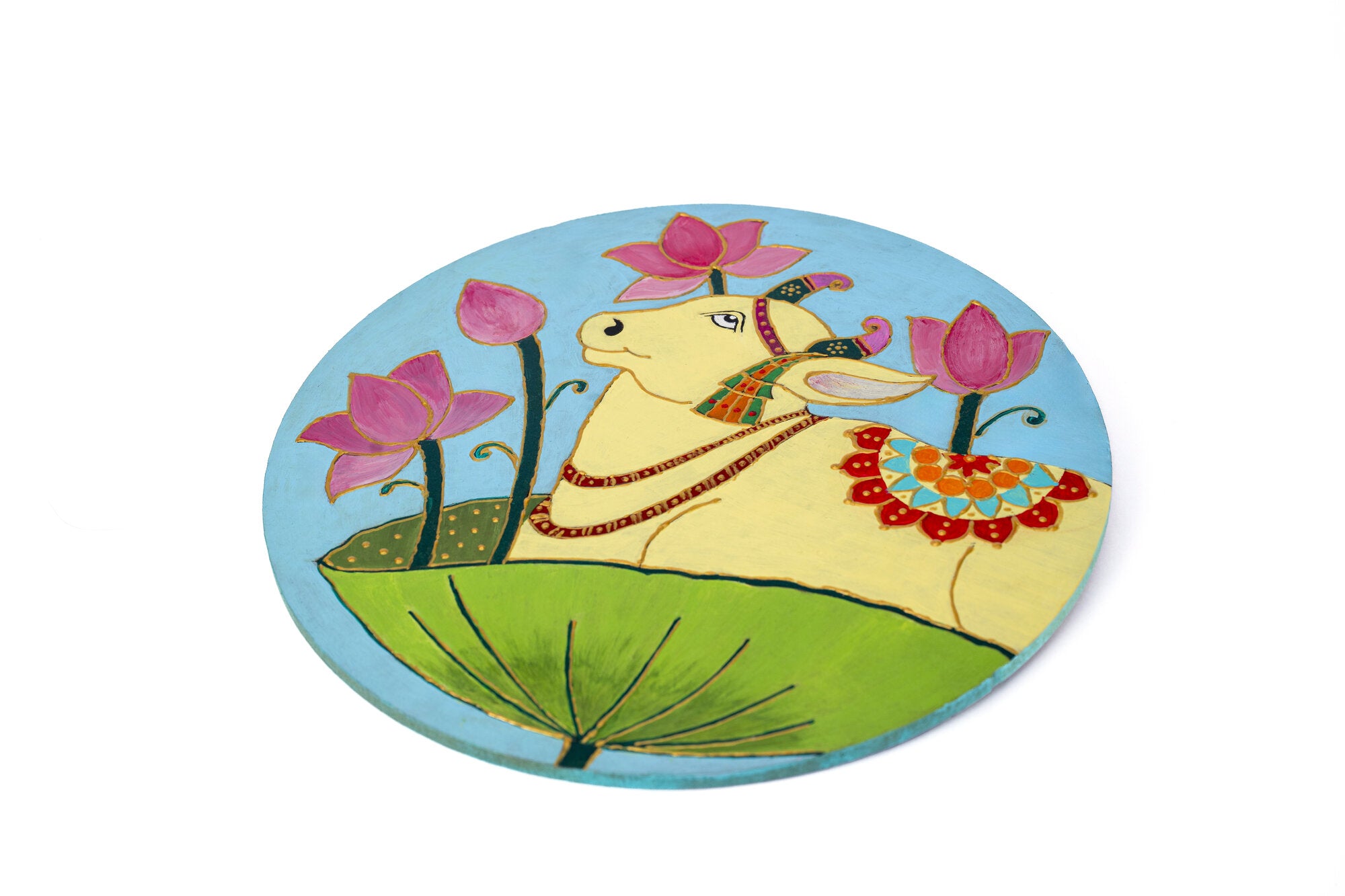 Pichwai radial (Sky blue)