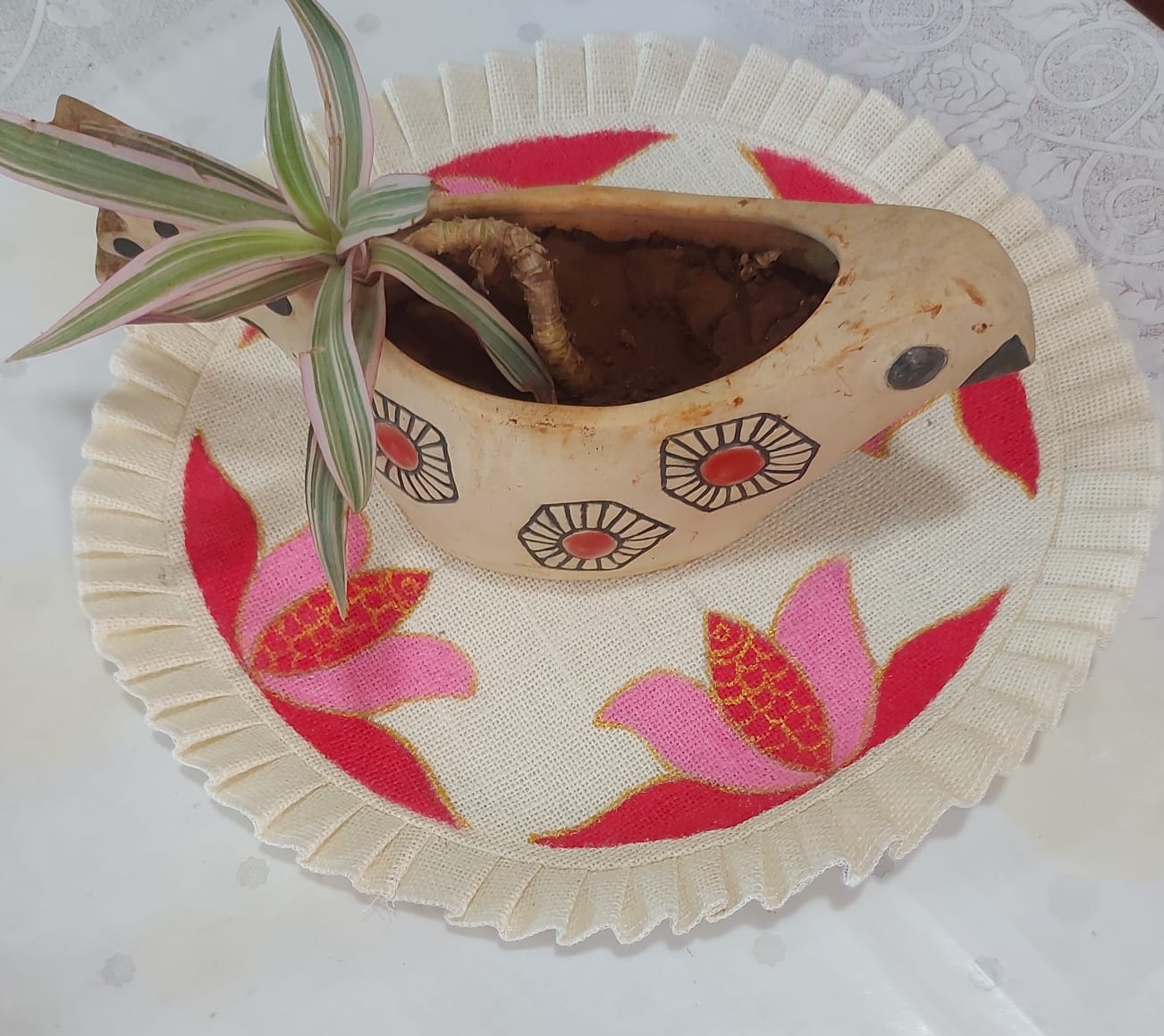 Hand painted Jute Placemats