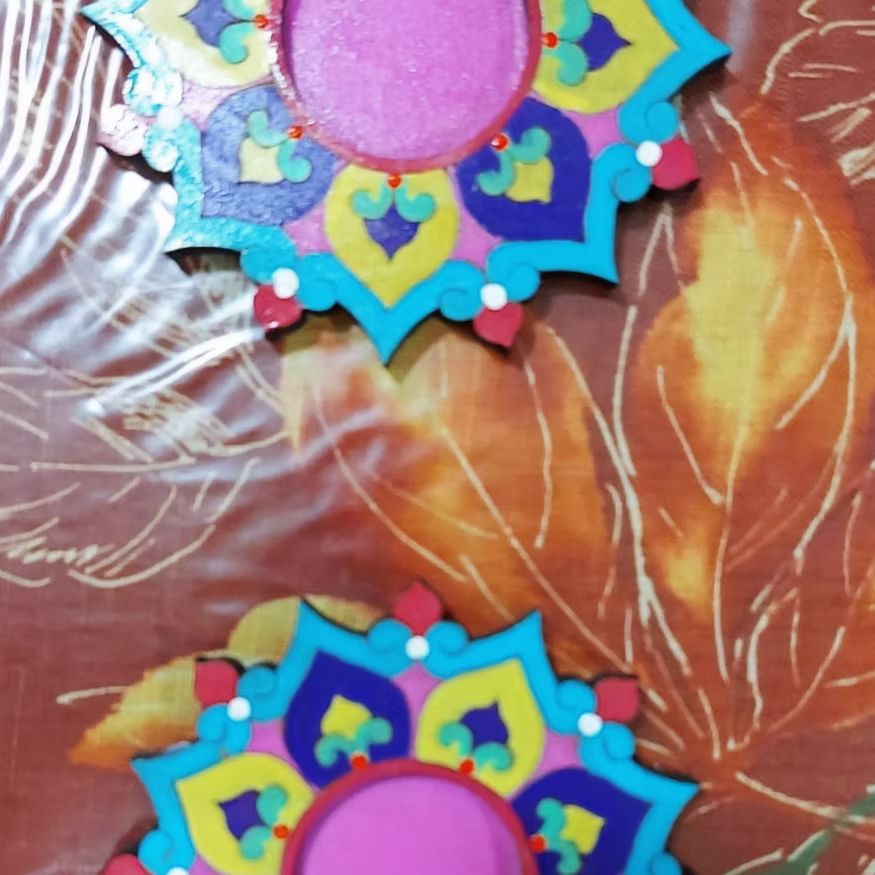 Mandala tealight holder pair 1